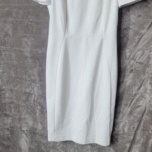 Calvin Klein Collection Elegant White Midi Dress